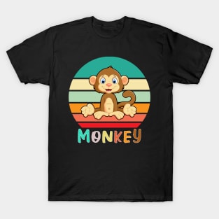 Vintage Retro Monkey T-Shirt